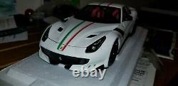 1of100 Brand New 1/18 BBR Ferrari F12 TDF Bianca Avus Italian Flag (New hinges)