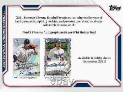 2021 Bowman Chrome Baseball Hta Choice Box Brand New Free Priority Shipping