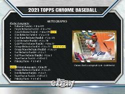 2021 Topps Chrome Baseball Hobby Box