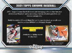 2021 Topps Chrome Baseball Hobby Box Brand New Free Priority Shipping