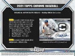 2021 Topps Chrome Baseball Hobby Box Brand New Free Priority Shipping