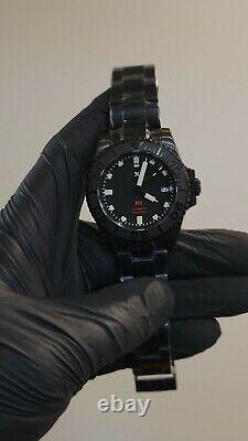 40mm Seiko NH35 Black Sinn U1 Homage Custom Modded Watch Brand new
