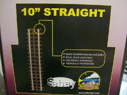 50 Pack BRAND NEW MTH 45-1001 ScaleTrax 10 Solid Rail Straight Track Section's