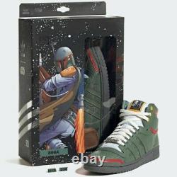Adidas Top Ten Hi Star Wars Shoes Boba Fett Limited Size 8.5 Brand New