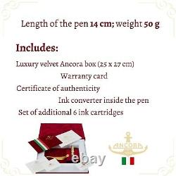 Admiral Ancora Brand new Limited Edition 18k Gold Fountain pen N 10 from 88