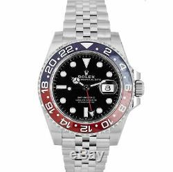 BRAND NEW 2020 Rolex GMT Master II PEPSI Red Blue Ceramic 126710 BLRO Watch