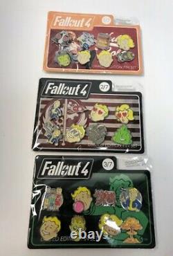 BRAND NEW Bethesda Thinkgeek Fallout Limited Edition Icon Enamel Pin Set 1 2 & 3
