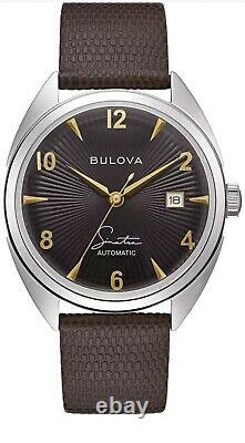 BRAND NEW Bulova Men's Sinatra Fly Me To The Moon Brown Leather Watch 96B348