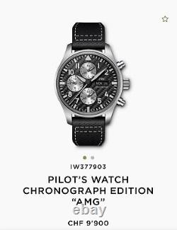 BRAND NEW LIMITED EDITION IWC PILOT WATCH CHRONOGRAPH EDITION AMG 8y Warranty