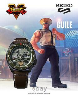 BRAND NEW Seiko 5 Men's Street Fighter V Limited Edition Guile Watch SRPF21