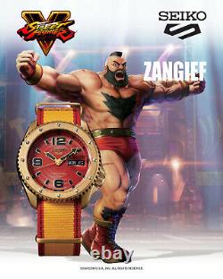 BRAND NEW Seiko 5 Sports Street Fighter V Limited Edition Zangief Watch SRPF24