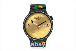 Bape X Swatch Big Bold 2020 collaboration Watch Limited Black Brand New Japan