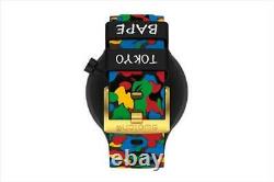 Bape X Swatch Big Bold 2020 collaboration Watch Limited Black Brand New Japan