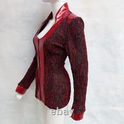 Blazer woman jacket fashion italian brand broade red black luxury patent autumn