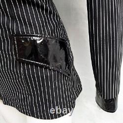 Blazer woman jacket luxury fashion brand italian pinstripped patent gift idea by