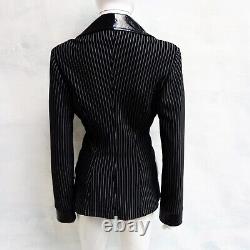 Blazer woman jacket luxury fashion brand italian pinstripped patent gift idea by