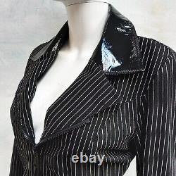Blazer woman jacket luxury fashion brand italian pinstripped patent gift idea by