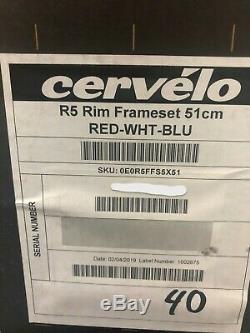 Brand New 2019 Cervelo R5 Limited Edition Frame Set Size 51. Never Built