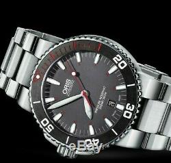 Brand New 43mm Oris Aquis Red Limited Edition Left Side Crown Limited To 2000