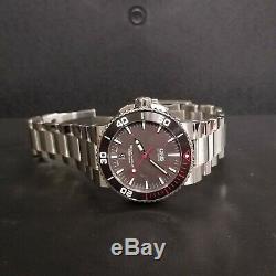 Brand New 43mm Oris Aquis Red Limited Edition Left Side Crown Limited To 2000