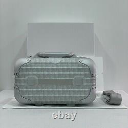 Brand New Authentic Dior x RIMOWA Silver Aluminum Hand Case Limited Edition Grey