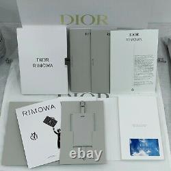 Brand New Authentic Dior x RIMOWA Silver Aluminum Hand Case Limited Edition Grey