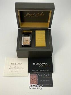 Brand New! Joseph Bulova 96B331 Limited Edition Breton Blush (salmon) dail