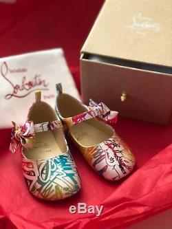 Brand New! Limited Edition Christian Louboutin Wallgraf Multicolor Baby Shoes