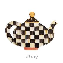 Brand New Mackenzie Childs Limited-Edition Courtly Check Teapot Trivet