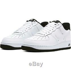 Brand New Men's Nike Air Force 1 Athletic Leather Slip-On Sneakers White & Black