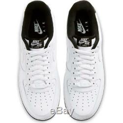 Brand New Men's Nike Air Force 1 Athletic Leather Slip-On Sneakers White & Black