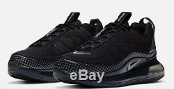 Brand New Men's Nike Air Max 720 818 Athletic Training Sneakers Black & Silver