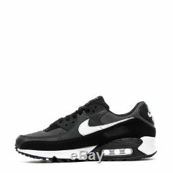 Brand New Men's Nike Air Max 90 Athletic Training Leather Sneakers Black
