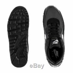 Brand New Men's Nike Air Max 90 Athletic Training Leather Sneakers Black