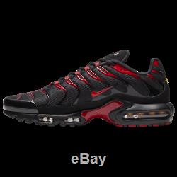 Brand New Men's Nike Air Max Plus Athletic Training Sneakers Black & Red