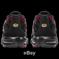 Brand New Men's Nike Air Max Plus Athletic Training Sneakers Black & Red