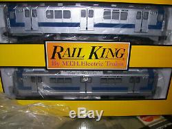 Brand New Mth # 30-20626-1 Nyc Mta R-12 Four Car Subway Set Silver & Blue Ps-3.0