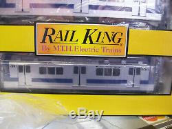 Brand New Mth # 30-20626-1 Nyc Mta R-12 Four Car Subway Set Silver & Blue Ps-3.0