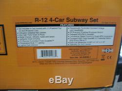 Brand New Mth # 30-20626-1 Nyc Mta R-12 Four Car Subway Set Silver & Blue Ps-3.0