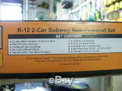 Brand New Mth # 30-20627-3 Nyc Mta R-12 Two Car Subway Non Powered Work Trains