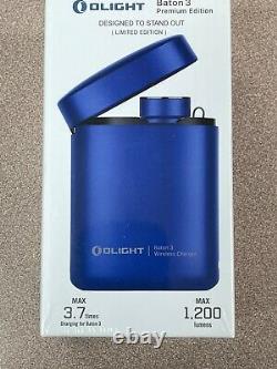 Brand New Olight BATON 3 Premium Limited Edition Blue 1200 Lumens O Light
