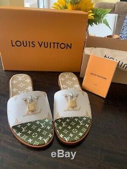 Brand New Women's Louis Vuitton Lock It Slides/Mules LE