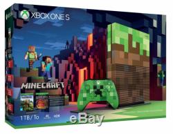 Brande New Xbox One S 1TB Limited Edition Console Minecraft Bundle