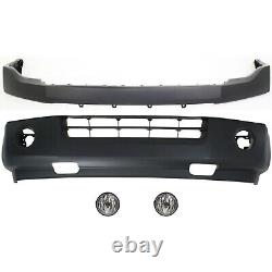 Bumper Cover Fog Light Kit For 2007-2014 Ford Expedition Front Upper and Lower