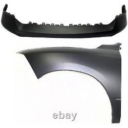 Bumper Cover Kit For 2013-2018 Ram 1500 Front CAPA Primed 2-Piece Bumper Type