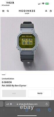 Casio G-Shock Ref. 5600 Hodinkee Ben Clymer Sold Out Limited Edition Brand New