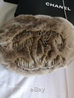 Chanel Rabbit Fur Muff Bag With Chain Brand New 100% Authentic Limited Edition