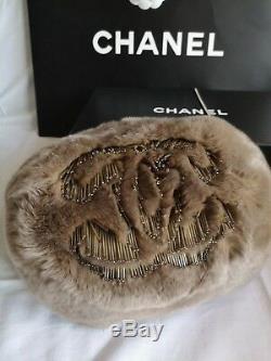 Chanel Rabbit Fur Muff Bag With Chain Brand New 100% Authentic Limited Edition