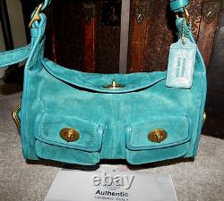 Coach Handbag Purse Haversack Bleecker 12797 Limit Ed Cyan Blue Leather Bag COA