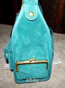 Coach Handbag Purse Haversack Bleecker 12797 Limit Ed Cyan Blue Leather Bag COA